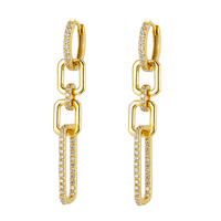 9EP684 DLUX SS CZ LINK EARRING