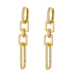 9EP684 DLUX SS CZ LINK EARRING