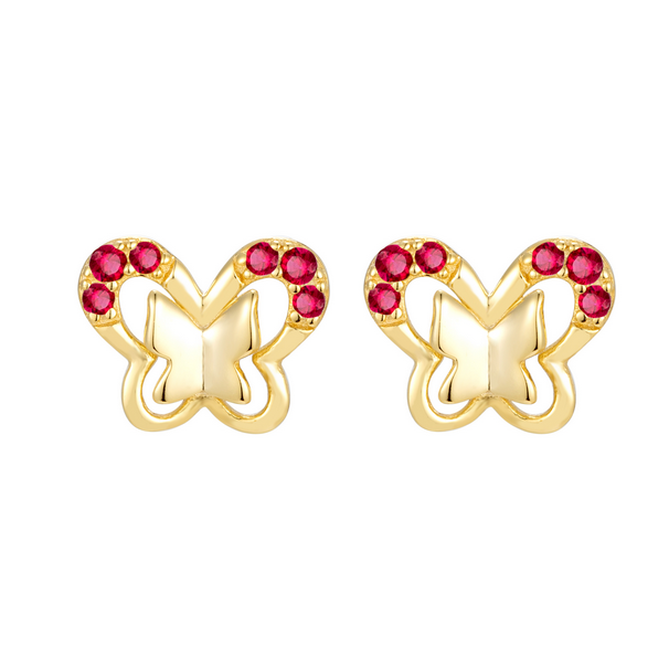 9EP685 GP SS BUTTERFLY SB STUD EARRING