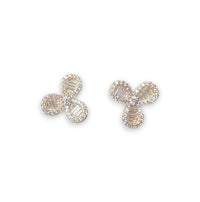 9EP794 DLUX SS CZ POST EARRINGS