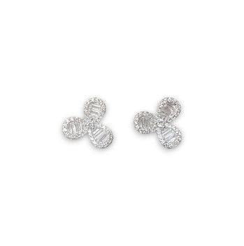 9EP794 DLUX SS CZ POST EARRINGS