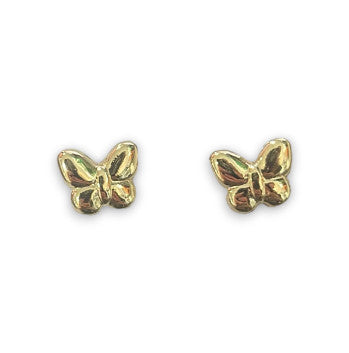 9EP876 DLUX GOLD FILLED PUFFY BUTTERFLY STUD