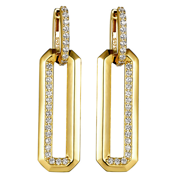 9EW730 DLUX GP SS RECTANGULAR EARRING