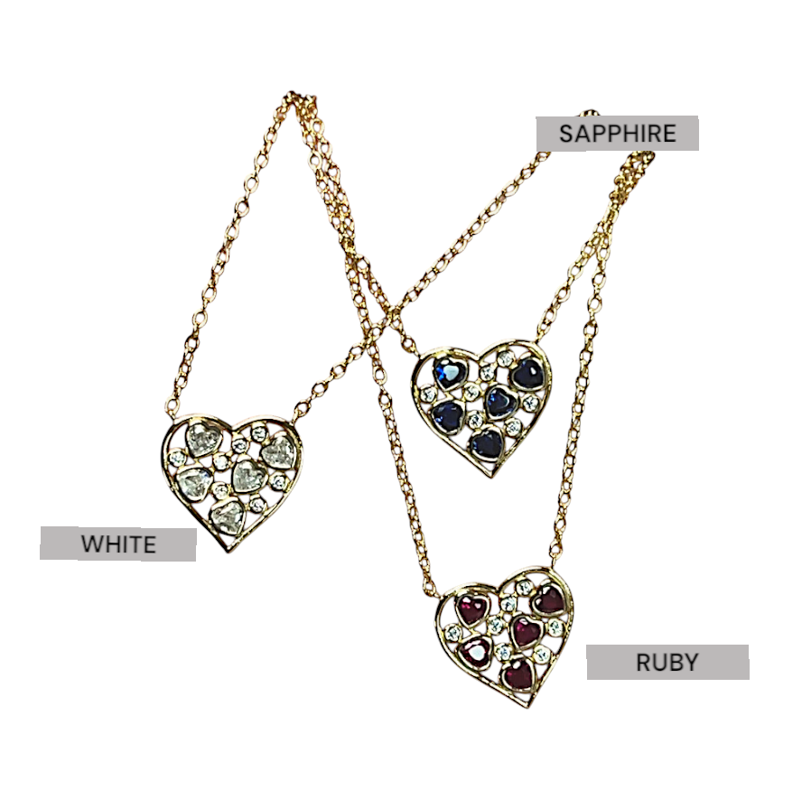 9N651 DLUX GP SS HEART NECKLACE