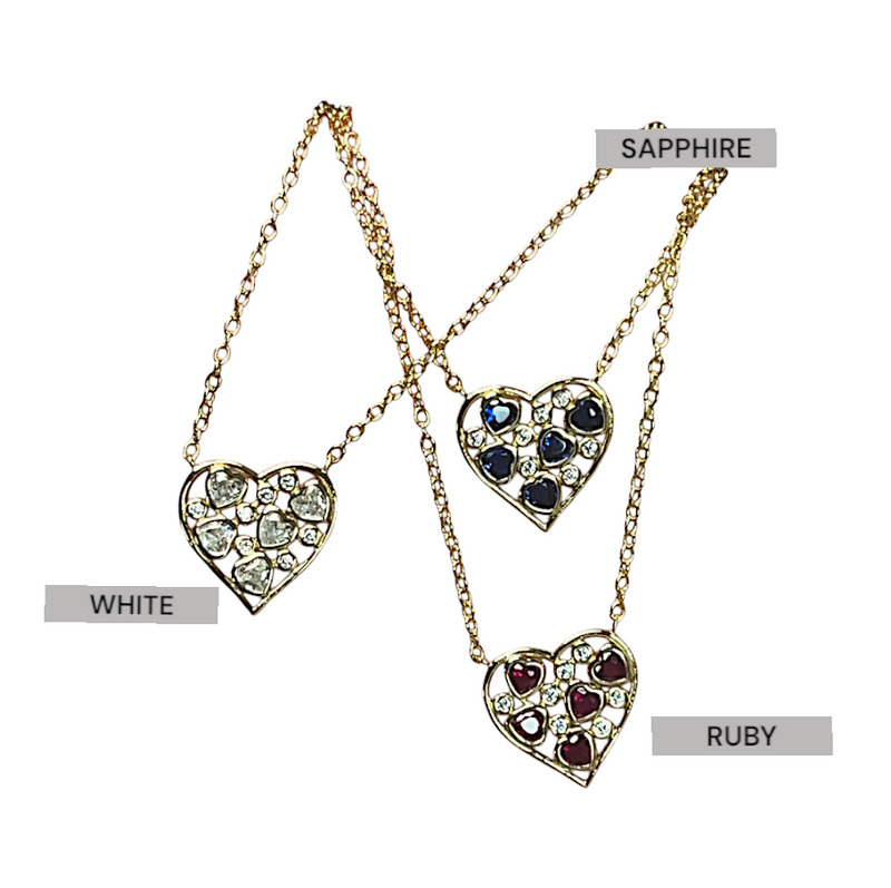 9N651 DLUX GP SS HEART NECKLACE