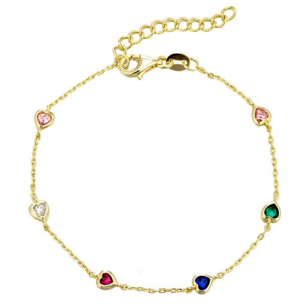 9B50 DLUX GP SS HEART BRACELET
