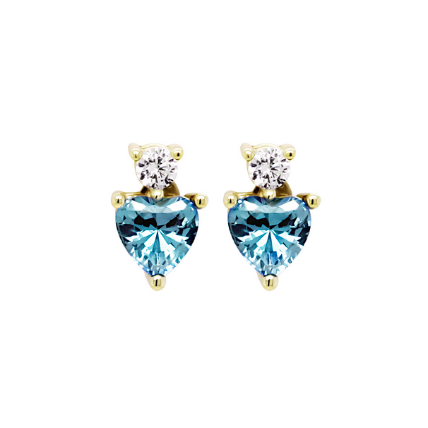 9EP235 DLUX GP SS STOEN/HEART EARRINGS