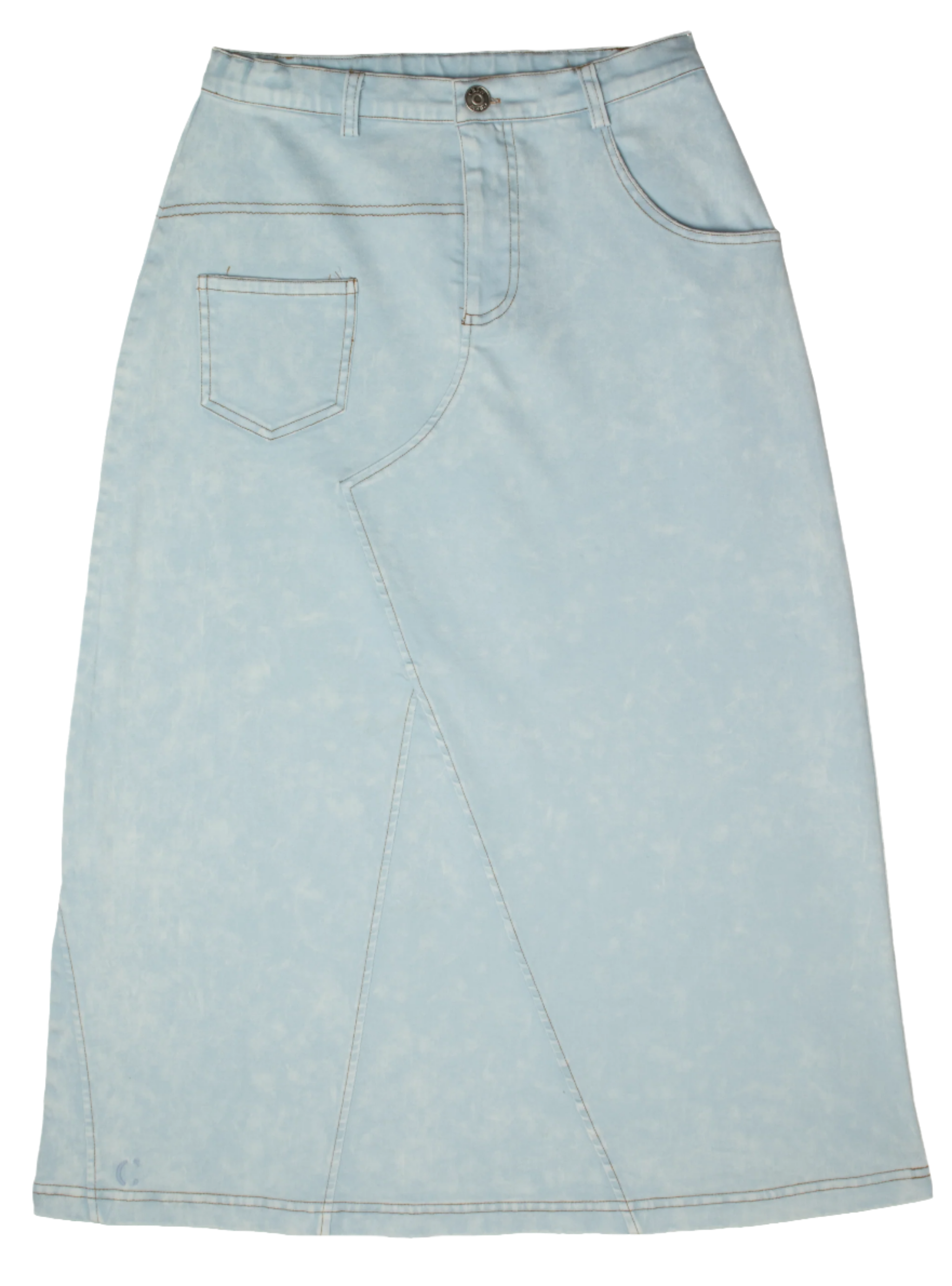 AL2987 CREW STITCH MAXI SKIRT