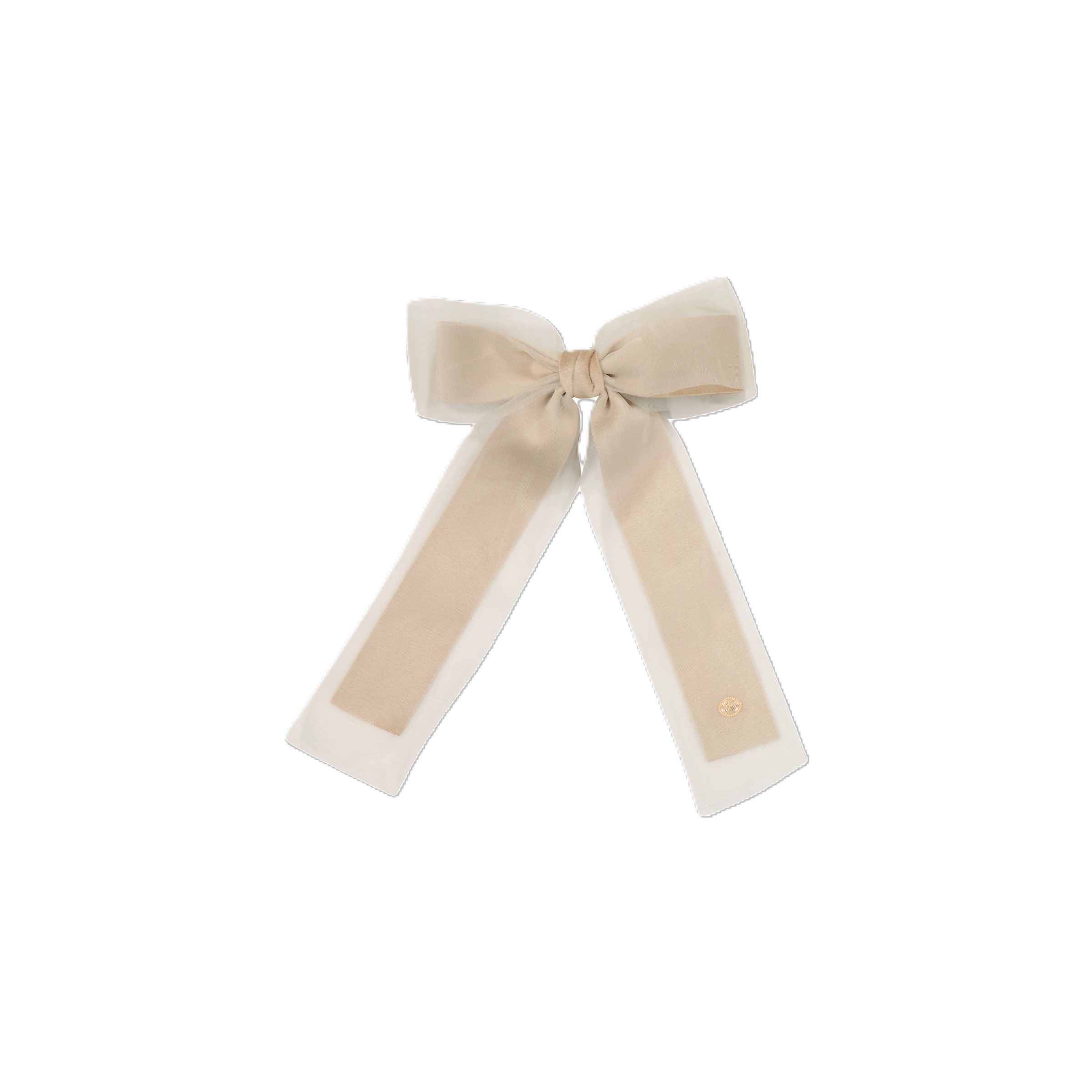 AL4468 DACEE ORGANZA VELVET PLEAT BOW LARGE CLIP