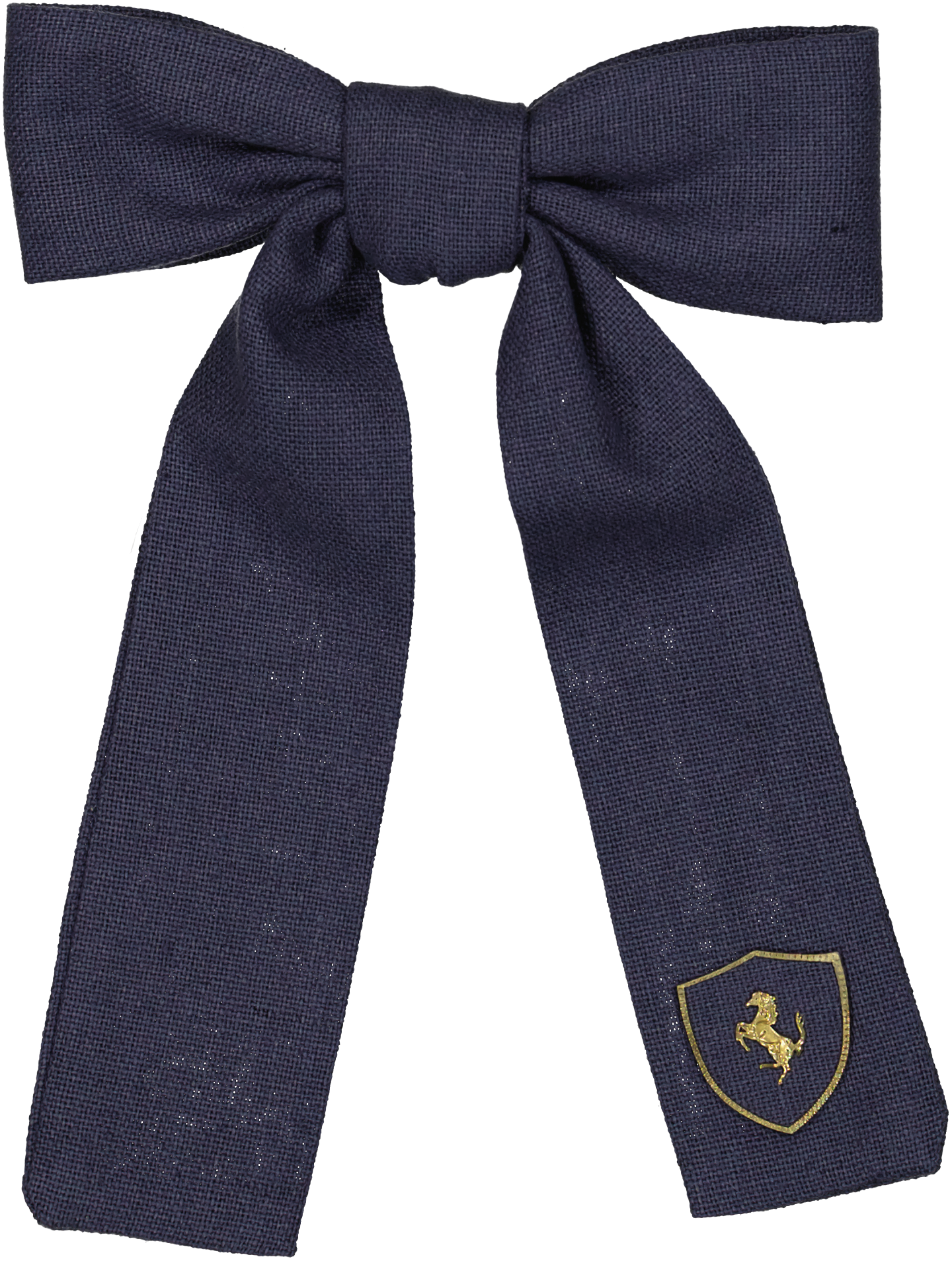AM4542 DACEE LINEN HORSE EMBLEM BOW MED CLIP