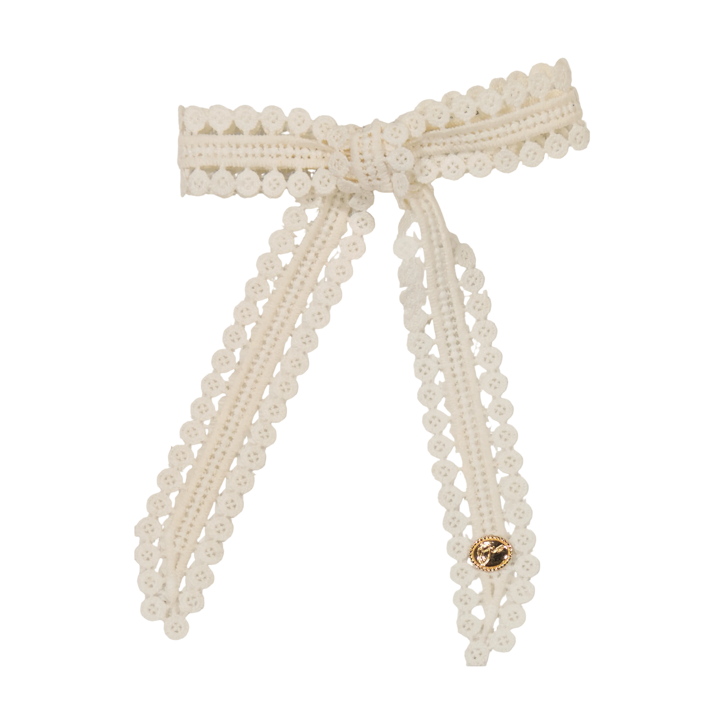 AM4558 DACEE PICOT EMBROIDERY BOW MED CLIP