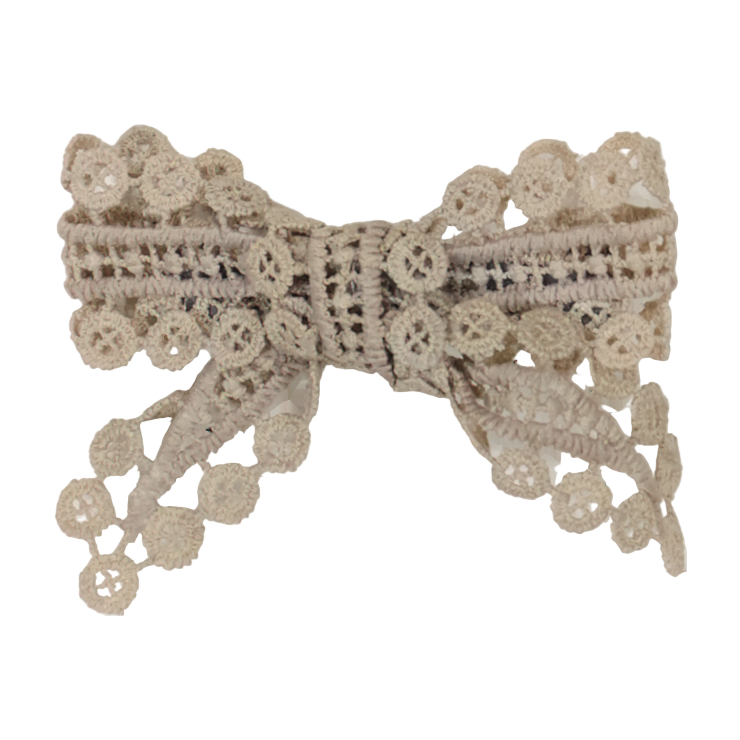 AS4558 PICOT EMBROIDERY BOW SMALL CLIP