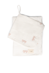ASCY2427S BEBE BELLA EMBROIDERY SWADDLE + LOVEY SET OS