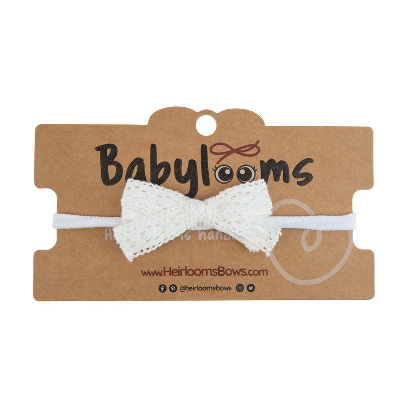 B1353 HEIRLOOMS LACE & TWILL MINI BABY BAND