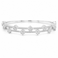 B5219 DLUX  BRASS SQUARE TWO ROW BANGLE