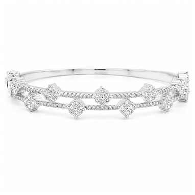 B5219 DLUX  BRASS SQUARE TWO ROW BANGLE
