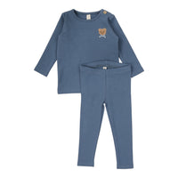 LILETTE BEAR APPLIQUE LOUNGE 2PC SET