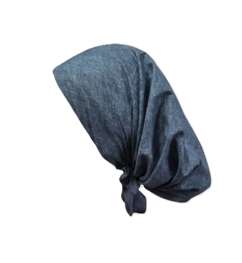 BAN105 REVAZ DENIM PRETIED BANDANA