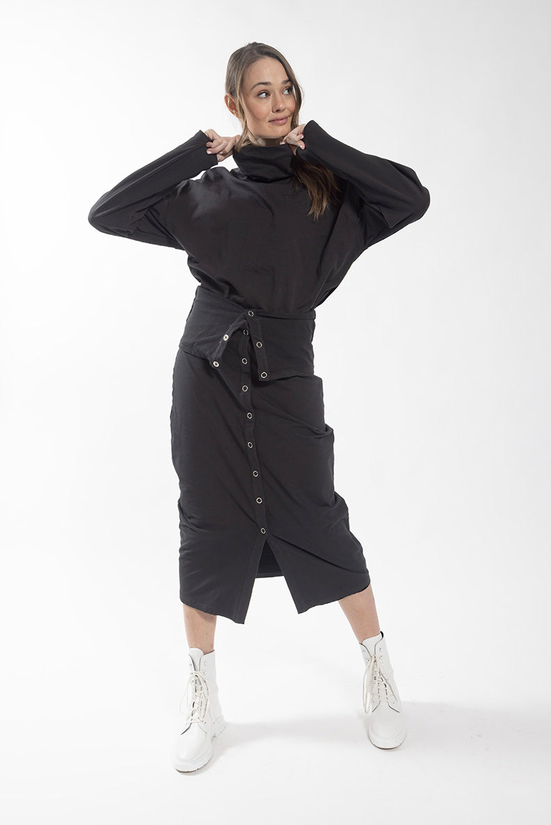 M315B LATITUDE SNAP FOLD OVER SKIRT