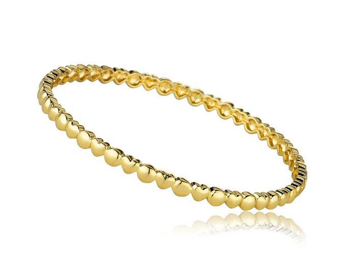 BN0772B LMTS BRASS CIRCLES & HEARTS BANGLE