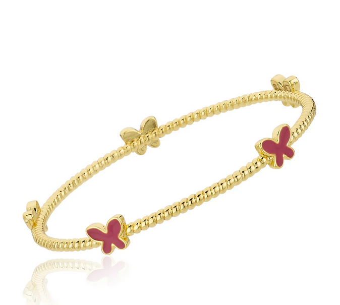 BN0932 LMTS GP ROPE BANGLE W BUTTEFLIES