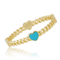 BN1241B LMTS CLASSIC 14K GP BANGLE WITH HEARTS