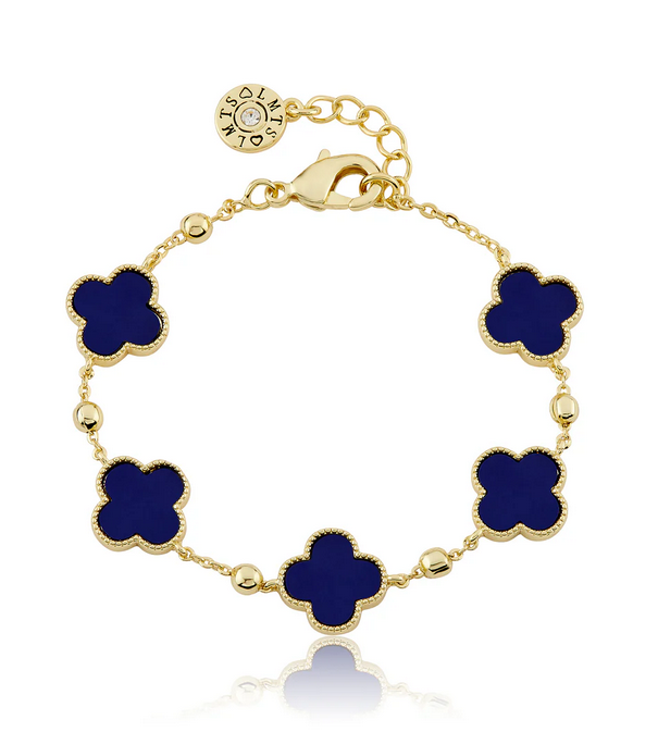 BT2428 LMTS 14K GP 4 CLOVER BRACELET