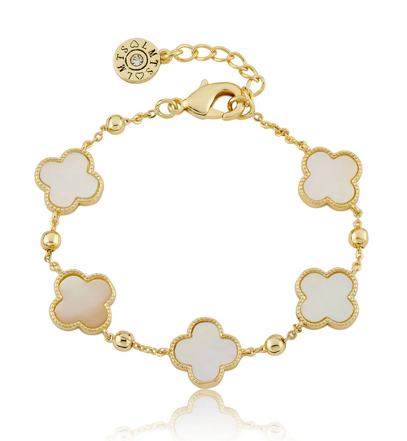 BT2428 LMTS 14K GP 4 CLOVER BRACELET