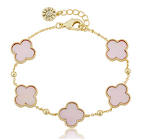 BT2428 LMTS 14K GP 4 CLOVER BRACELET