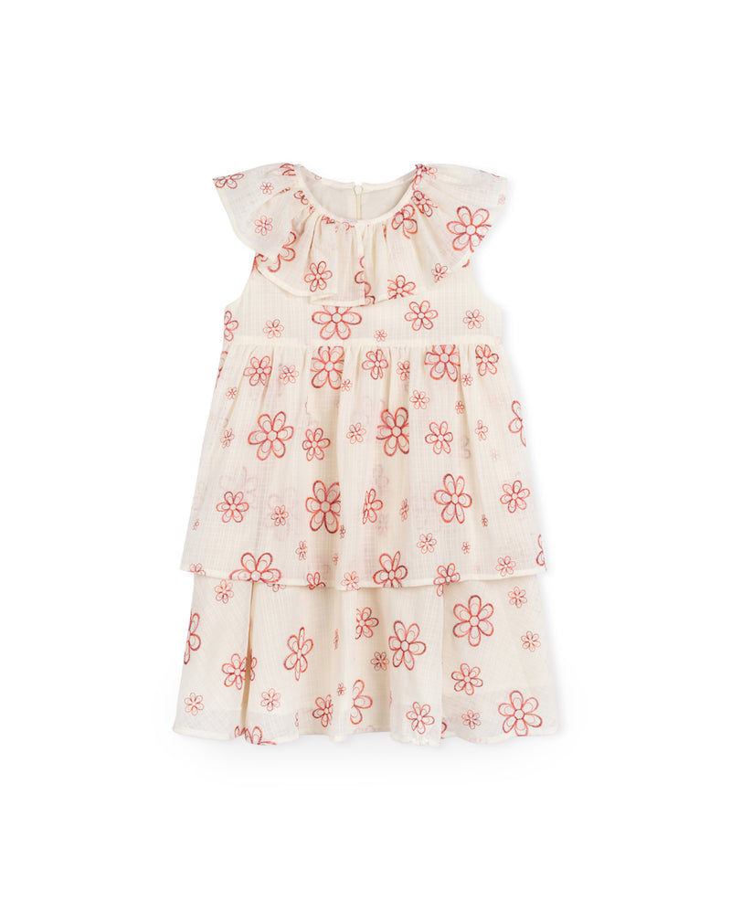 C-10447 ONE CHILD HURLEY EMBROIDERED FLOWER DRESS