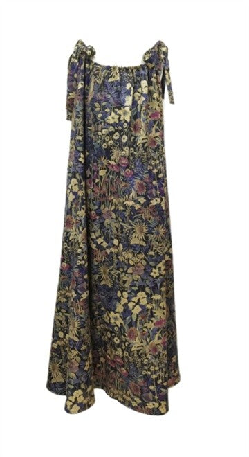C-13433 LILOU PRINTED SLEEVELESS ROBE