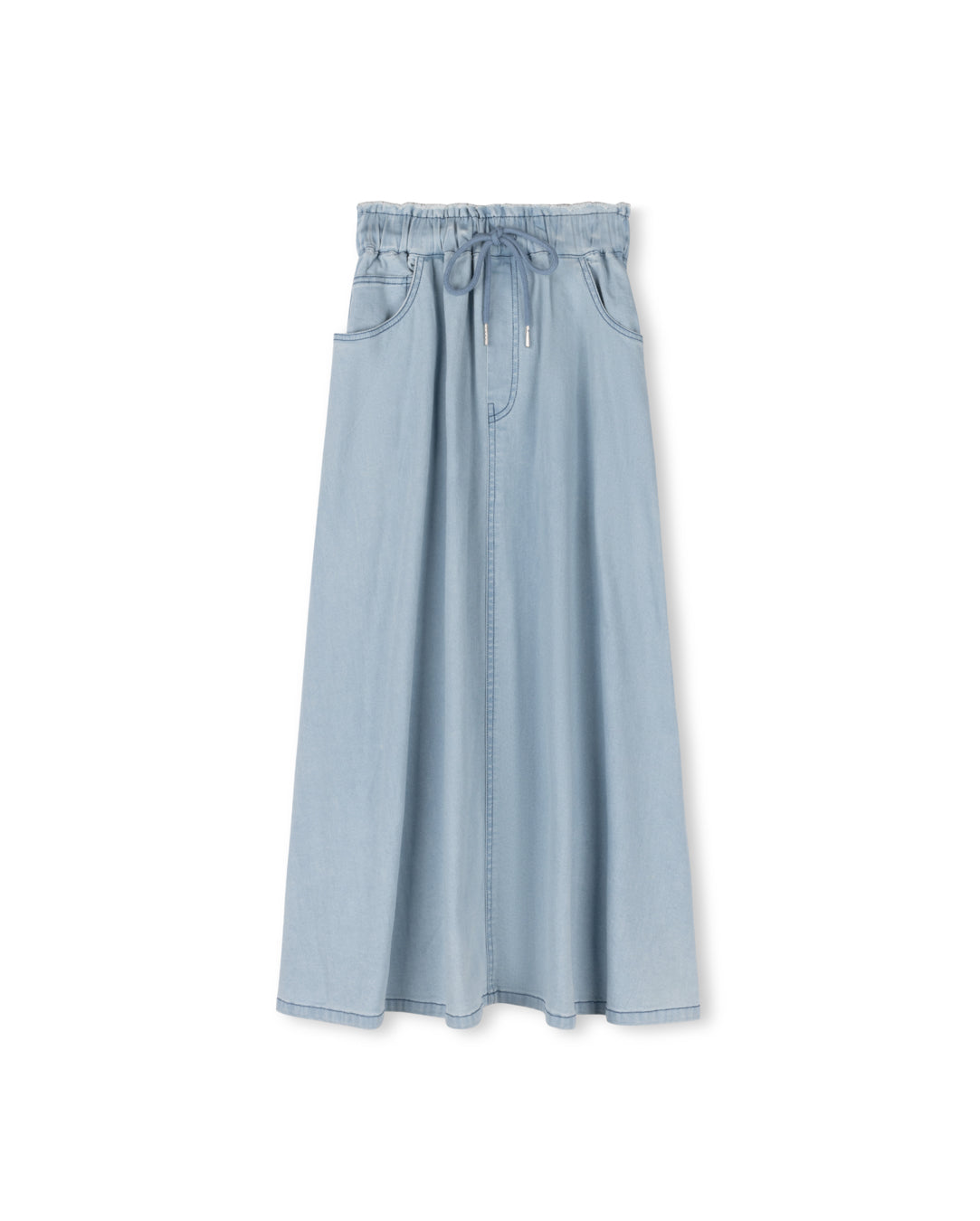 C-19630 CABANA DENIM DRAW STRING MAXI SKIRT – Wesley Hills Boutique