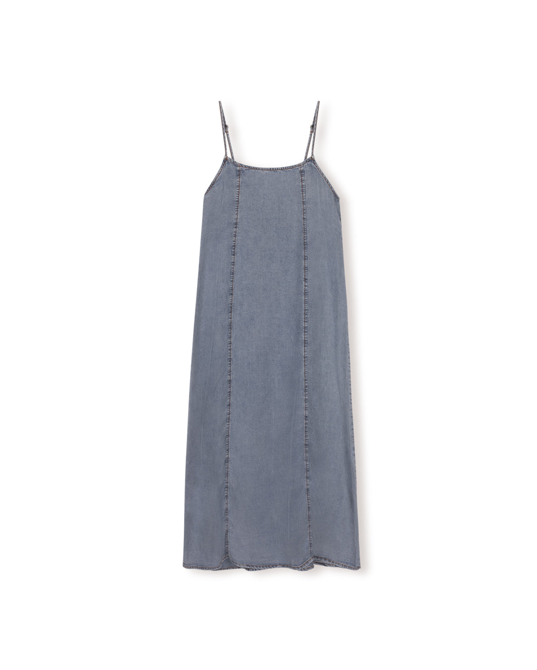 C-19895 VIBE DENIM SEAM SLIP DRESS