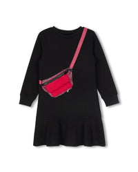 C-21146 HELLO YELLOW SHERPA FANNY PACK DRESS