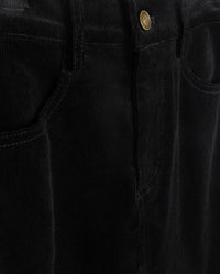 C-22290 VIBE FAINT CORDUROY FRINGE HEM SKIRT