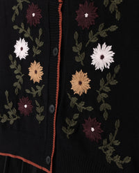 C-22525 TUSTELLO PATCH KNIT CARDIGAN SLIP DRESS