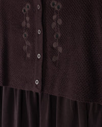 C-23436 LILOU MAXI ROBE + EMBROIDERED CARDIGAN