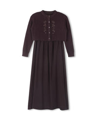 C-23436 LILOU MAXI ROBE + EMBROIDERED CARDIGAN