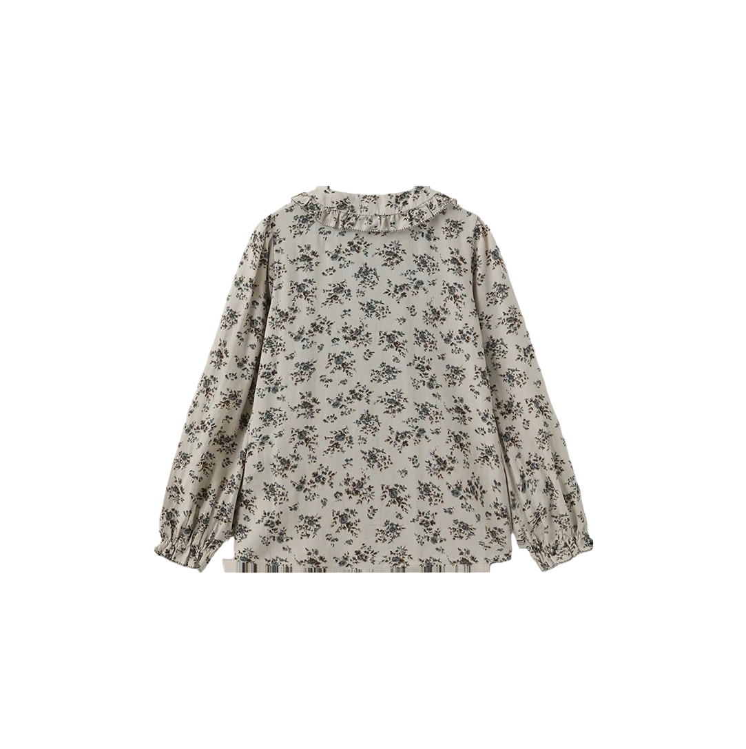 C-27280 / C-27285 ONE CHILD POPPY FLORAL BLOUSE + PLEATED SKIRT
