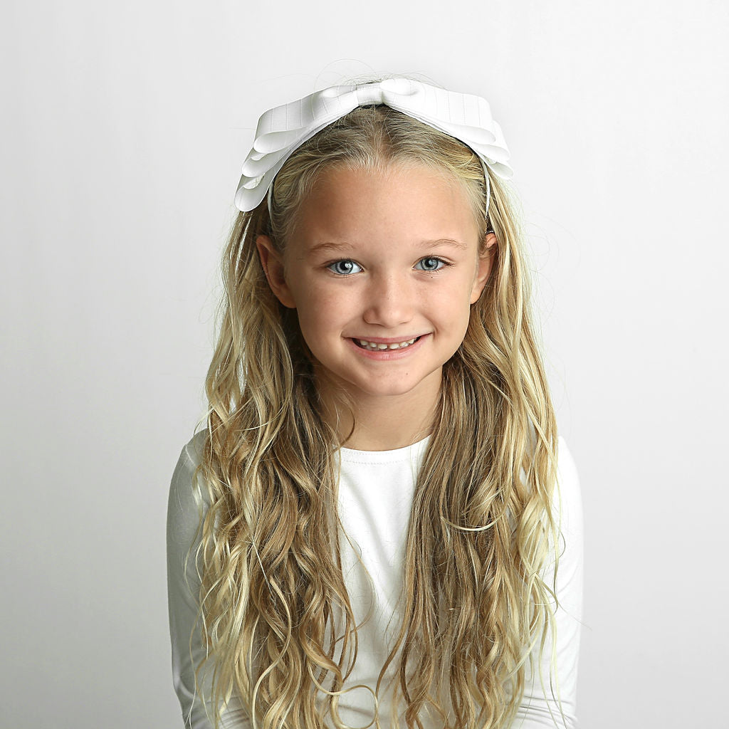 C4531 DACEE GROSGRAIN STRIPED BOW HEADBAND