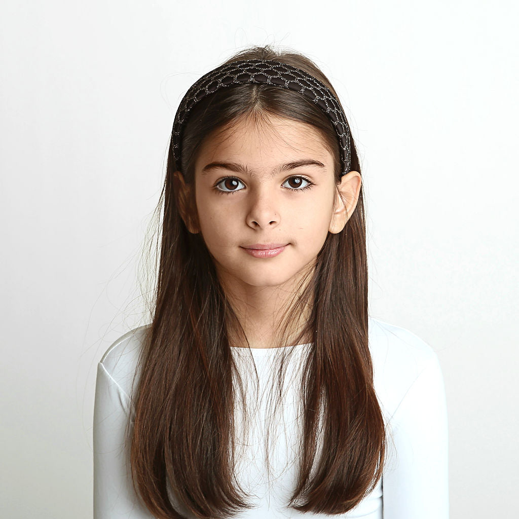 C4540 DACEE METALLIC NET PADDED HEADBAND
