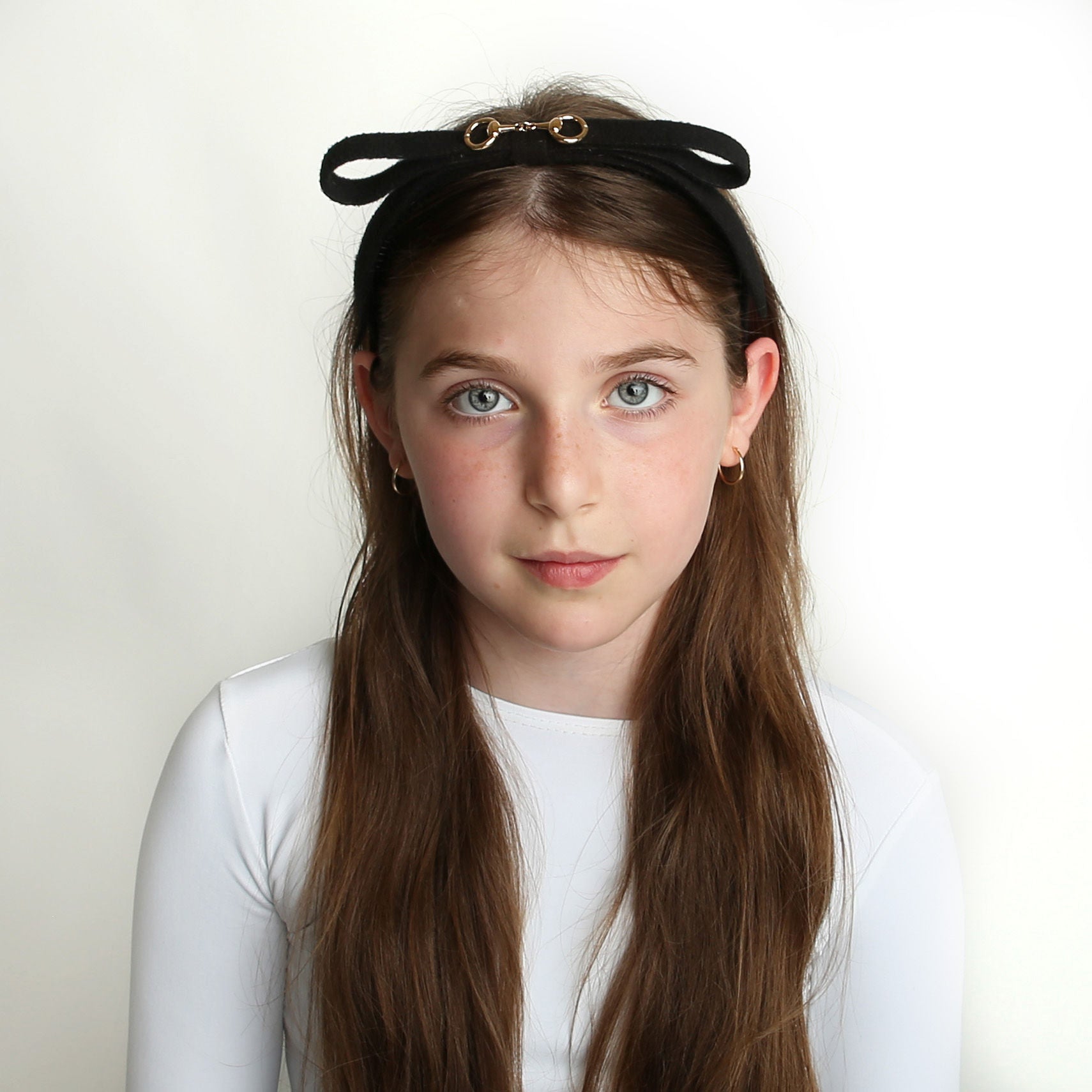 C4642 DACEE WOOL BUCKLE NARROW BOW HEADBAND