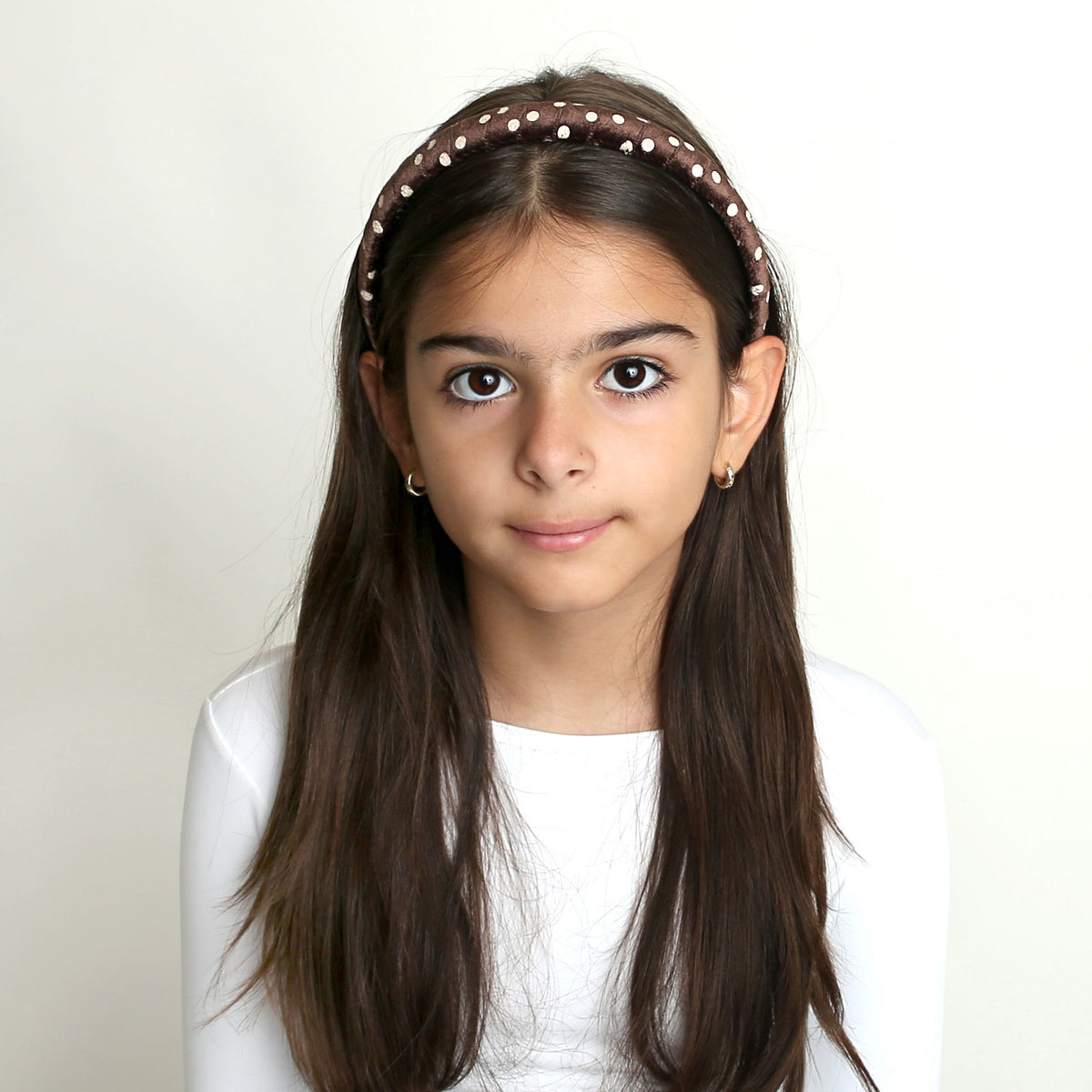 C4644 DACEE VELVET POLKA DOTS HEADBAND