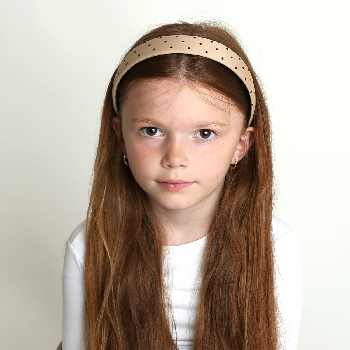 C4660 DACEE ORGANZA VELVET POLKA DOTS PADDED HEADBAND