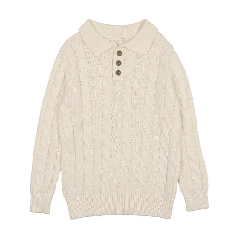 ANALOGIE CABLE KNIT POLO
