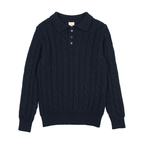 ANALOGIE CABLE KNIT POLO