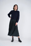 WB3CM8586SM VIVA K LADIES ACCORDIAN PLEATED MIDI PLAID
