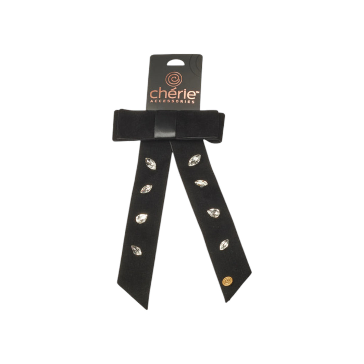 CP-7228 CHERIE VELVET RHINESTONE LARGE CLIP