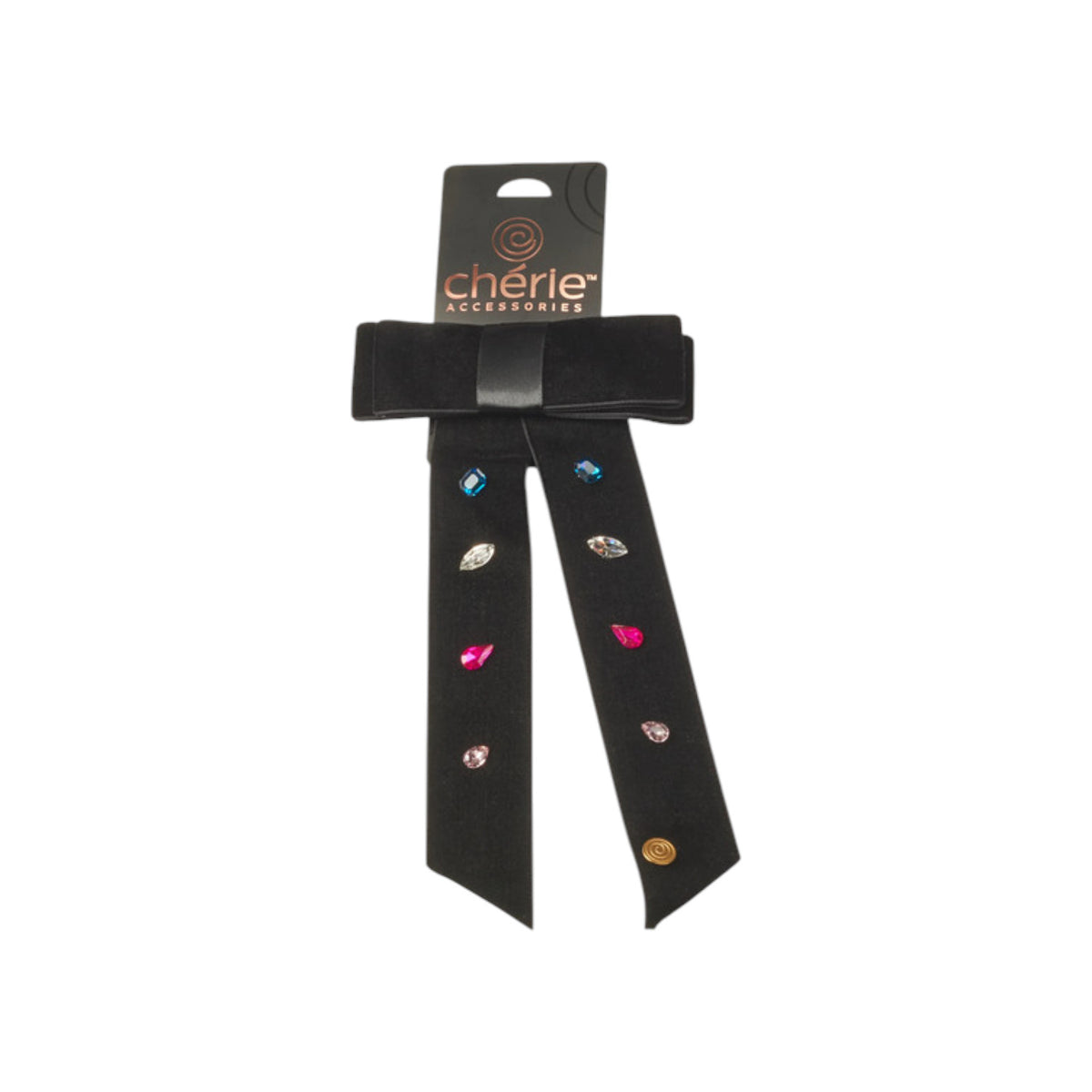 CP-7228 CHERIE VELVET RHINESTONE LARGE CLIP