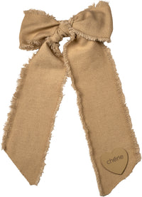CP-7250 CHERIE DENIM FRINGE HEART LARGE CLIP